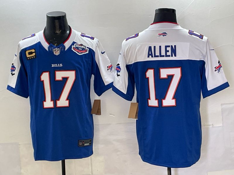 Men 2025 Nike Buffalo Bills #17 Allen Blue Limited NFL Jersey style 06